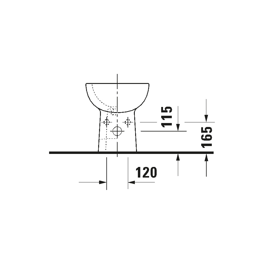 Duravit 22371000002 - Stoječi bide D-CODE 35,5x52,5 cm keramika/sijajno bela