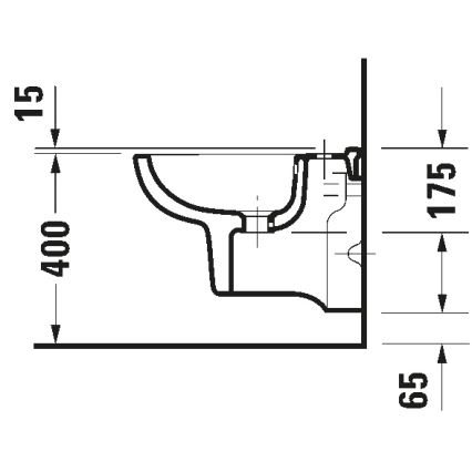 Duravit 22371500002 - Viseči bide D-CODE keramika/visoko sijajna bela