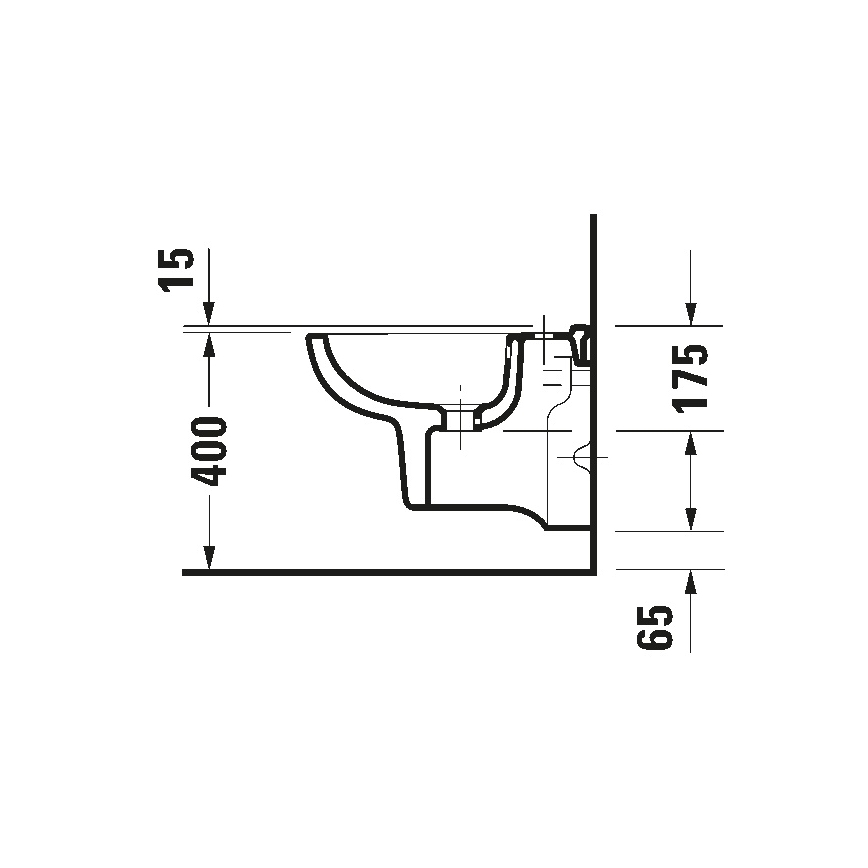 Duravit 22371500002 - Viseči bide D-CODE keramika/visoko sijajna bela