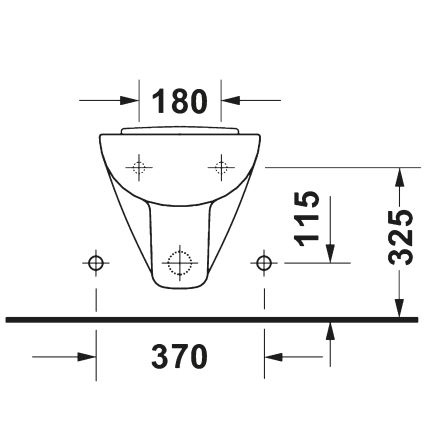 Duravit 22371500002 - Viseči bide D-CODE keramika/visoko sijajna bela