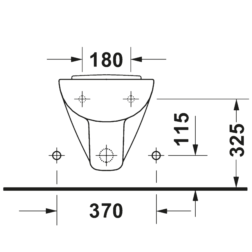 Duravit 22371500002 - Viseči bide D-CODE keramika/visoko sijajna bela