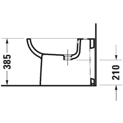 Duravit 22411000002 - Stoječi bide D-CODE 35,5x52,5 cm keramika/sijajna bela