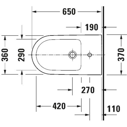 Duravit 2294100000 - Samostoječi bide D-NEO keramika/bela visokega sijaja