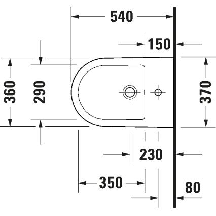 Duravit 2294150000 - Viseči bide D-NEO, keramika/sijajno bela