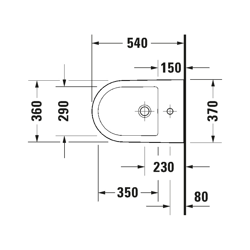 Duravit 2294150000 - Viseči bide D-NEO, keramika/sijajno bela