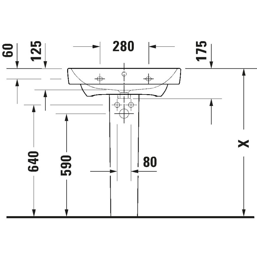 Duravit 23756500002 - viseči umivalnik D-NEO 65x46 cm keramika/sijajna bela
