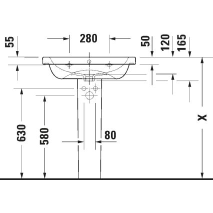 Duravit 23996500002 - Viseči umivalnik D-CODE 65x48 cm keramika/sijajna bela