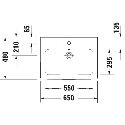 Duravit 23996500002 - Viseči umivalnik D-CODE 65x48 cm keramika/sijajna bela