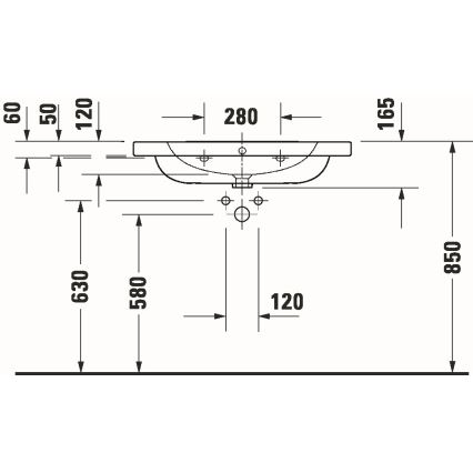 Duravit 23998000002 - Viseči umivalnik D-CODE 80x48 cm keramika/sijajna bela