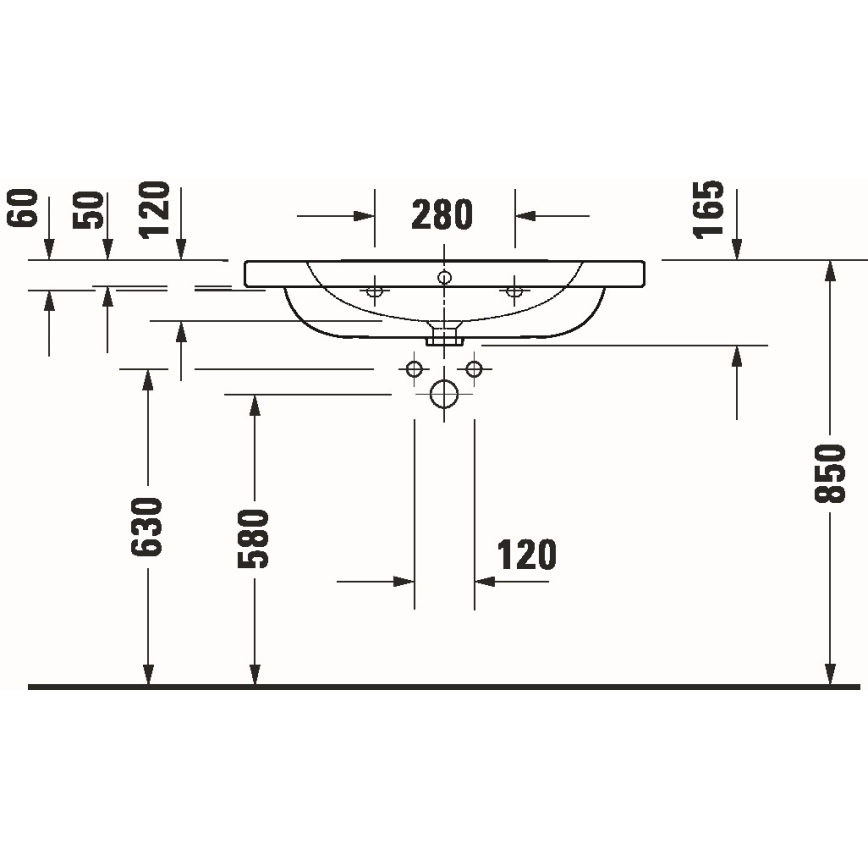 Duravit 23998000002 - Viseči umivalnik D-CODE 80x48 cm keramika/sijajna bela
