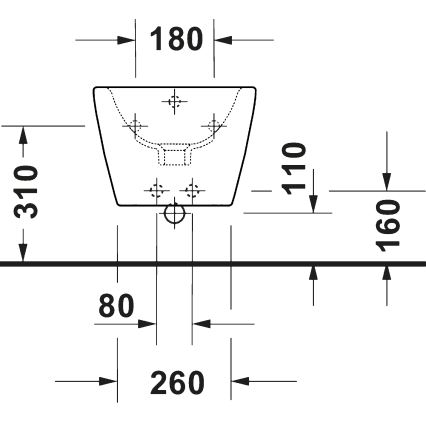 Duravit 27271500002 - Stenski bide D-CODE keramika/sijajna bela
