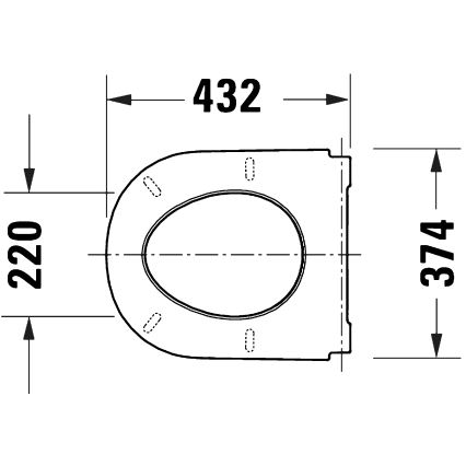 Duravit 28210000 - WC-sedež D-CODE 37,4x43,3 cm, bel