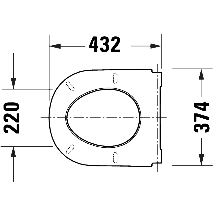 Duravit 28210000 - WC-sedež D-CODE 37,4x43,3 cm, bel