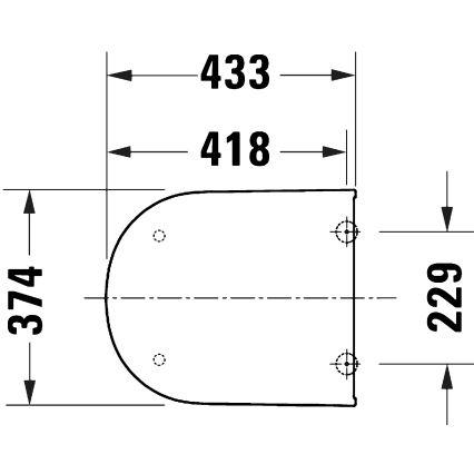 Duravit 28210000 - WC-sedež D-CODE 37,4x43,3 cm, bel