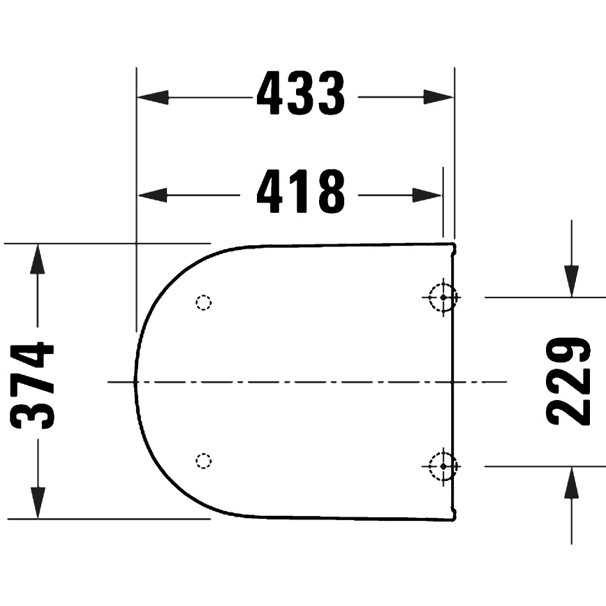 Duravit 28210000 - WC-sedež D-CODE 37,4x43,3 cm, bel