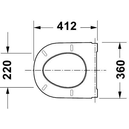 Duravit 28310000 - Toaletno sedalo D-CODE 37,4x42 cm belo