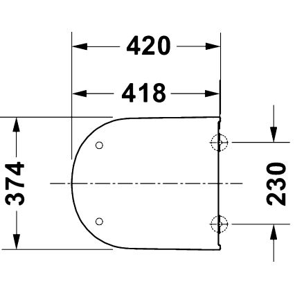 Duravit 28310000 - Toaletno sedalo D-CODE 37,4x42 cm belo