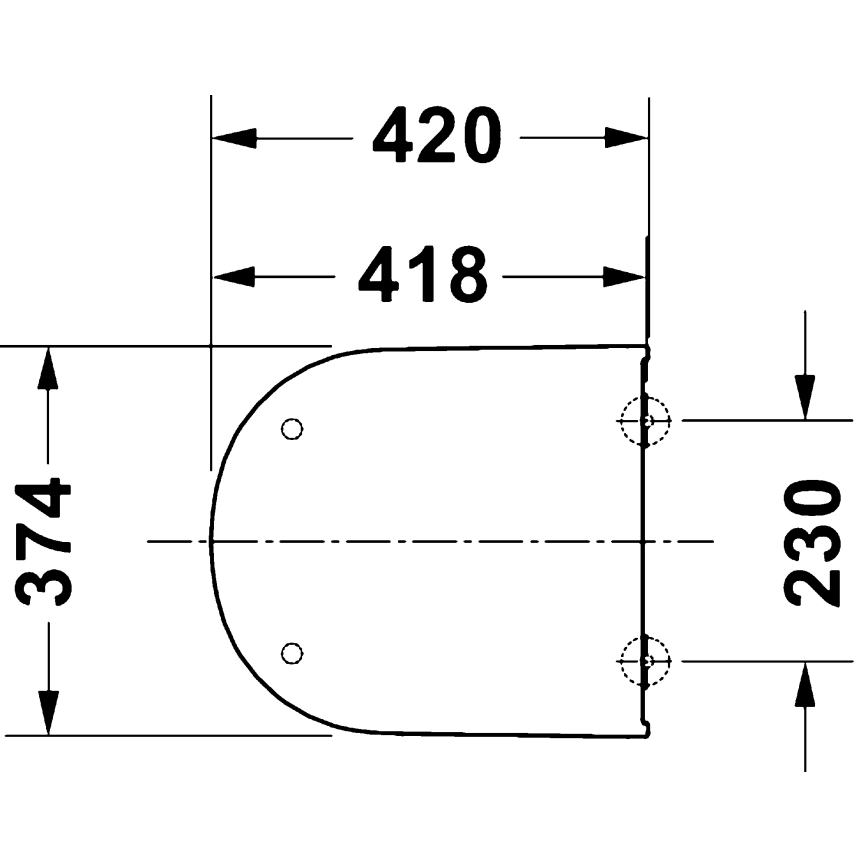 Duravit 28310000 - Toaletno sedalo D-CODE 37,4x42 cm belo