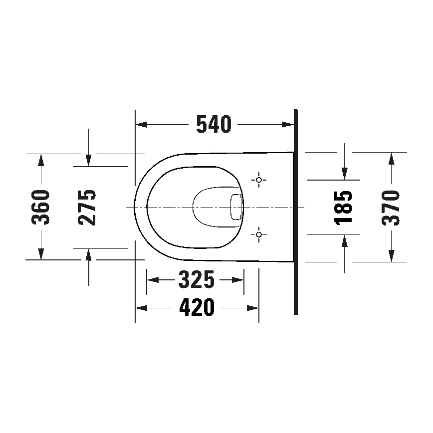 Duravit 29030900212 - Viseča WC školjka Rimless D-CODE, keramika, visok sijaj, bela