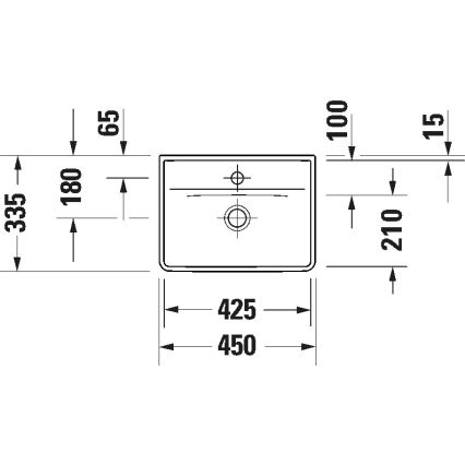 Duravit 738450041 - Stenski umivalnik D-NEO 45x33,5 cm keramika/sijajna bela