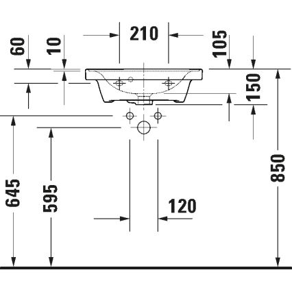 Duravit 742500060 - Viseči umivalnik D-NEO 50x40 cm keramika/visoko sijajna bela