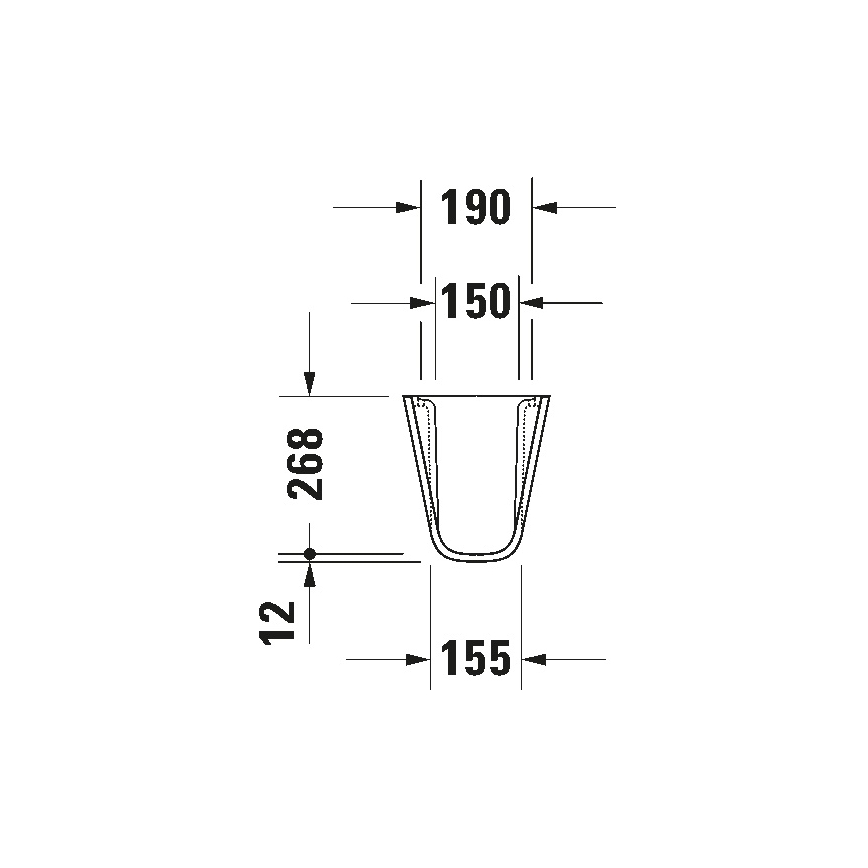 Duravit 8571800002 - Sifonski pokrov D-CODE 30x26,8 cm keramika/bela visokega sijaja