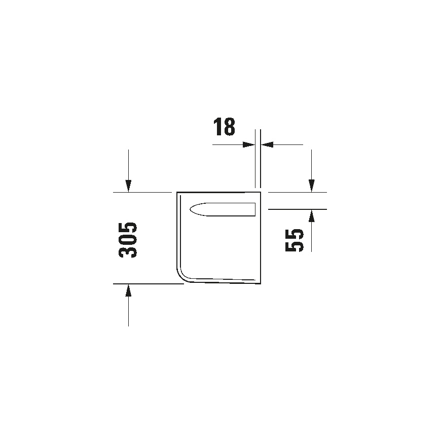 Duravit 8571800002 - Sifonski pokrov D-CODE 30x26,8 cm keramika/bela visokega sijaja