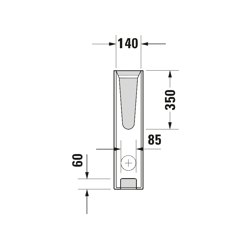 Duravit 8632700002 - Pokrov za sifon D-CODE 70,5x19 cm keramika/sijajna bela