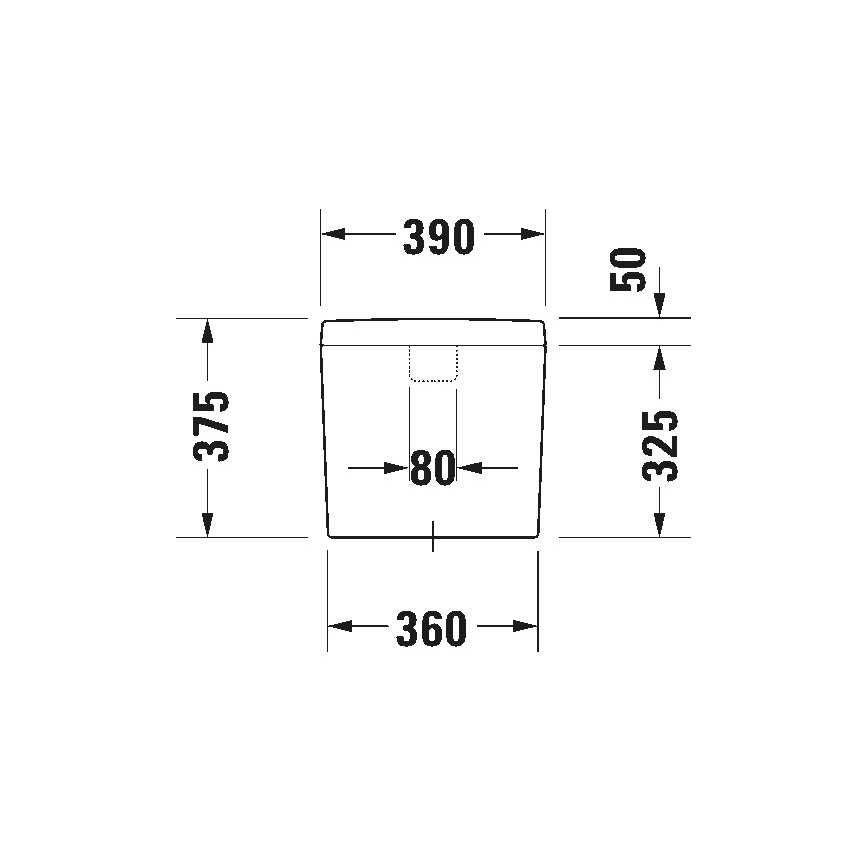 Duravit 927000004 - Splakovalna cisterna za WC D-CODE 6/3 l, keramika/bela
