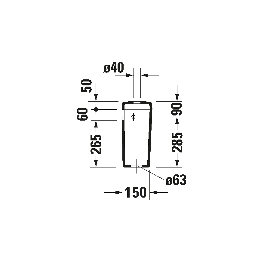 Duravit 927000004 - Splakovalna cisterna za WC D-CODE 6/3 l, keramika/bela