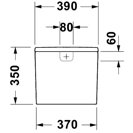 Duravit 9530000852 - splakovalnik za WC D-CODE 4,5/3 l keramika/bela