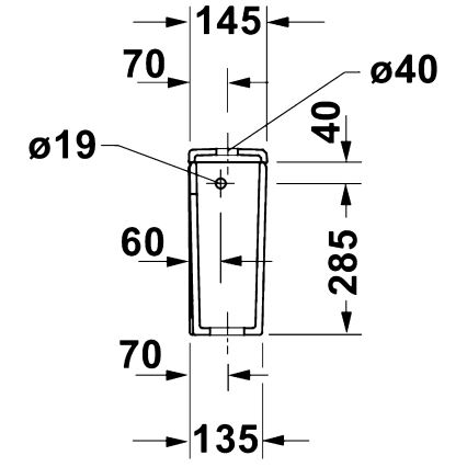 Duravit 9530000852 - splakovalnik za WC D-CODE 4,5/3 l keramika/bela