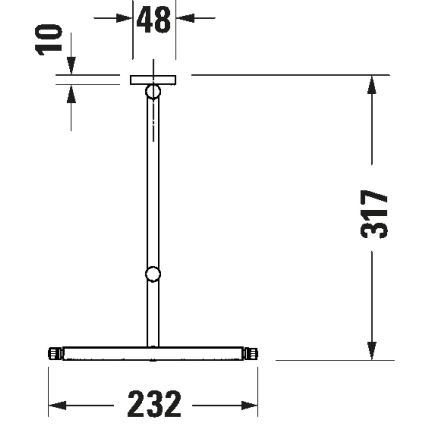 Duravit 99121000 - stensko kozmetično ogledalo D-CODE, sijajni krom