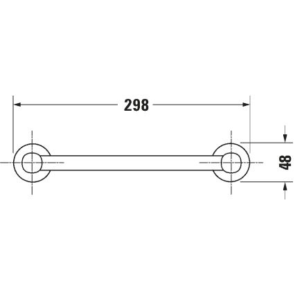 Duravit 99144600 - Ročaj za kad D-CODE 28,4 cm mat črna