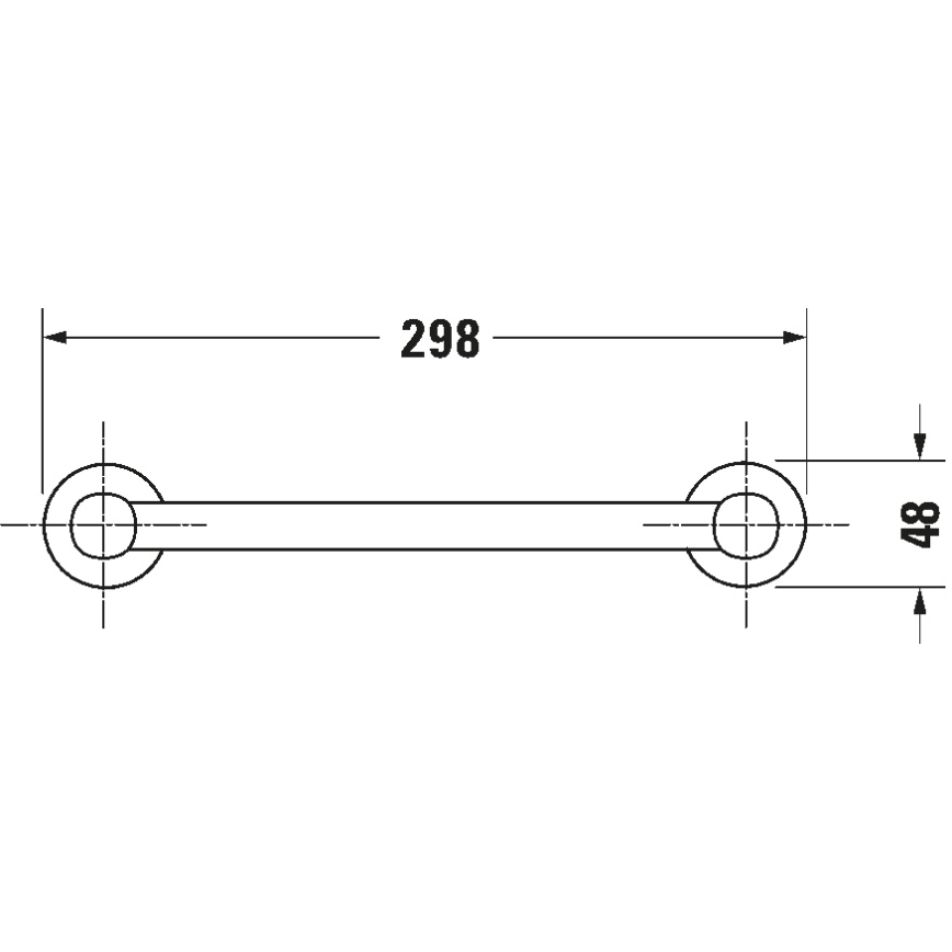 Duravit 99144600 - Ročaj za kad D-CODE 28,4 cm mat črna