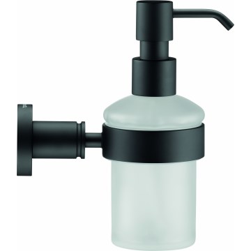 Duravit 99164600 - Stenski dozator za milo D-CODE 390 ml mlečno steklo/mat črna