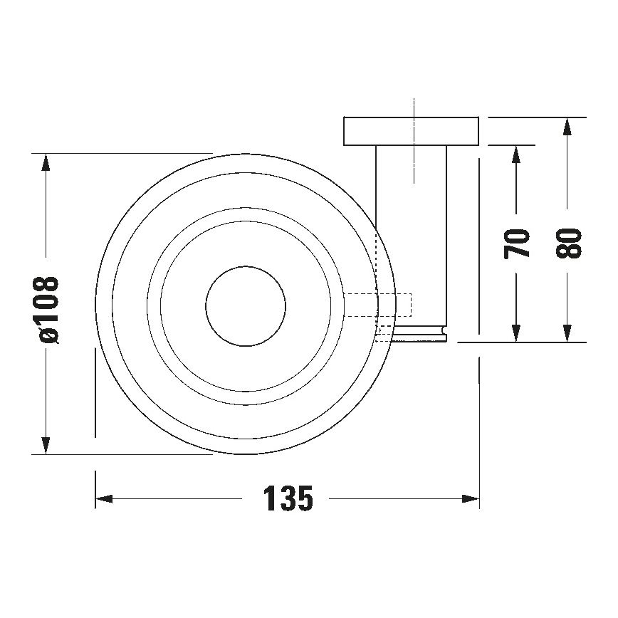 Duravit 99174600 - Stenska milnica D-CODE, leva, matno črna