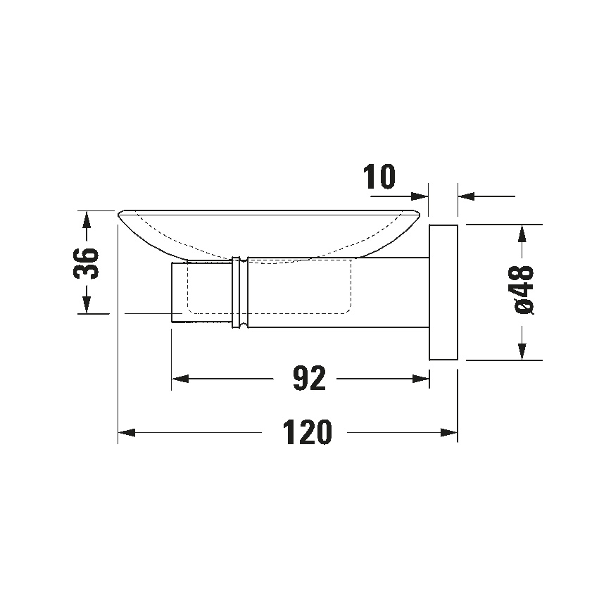 Duravit 99174600 - Stenska milnica D-CODE, leva, matno črna