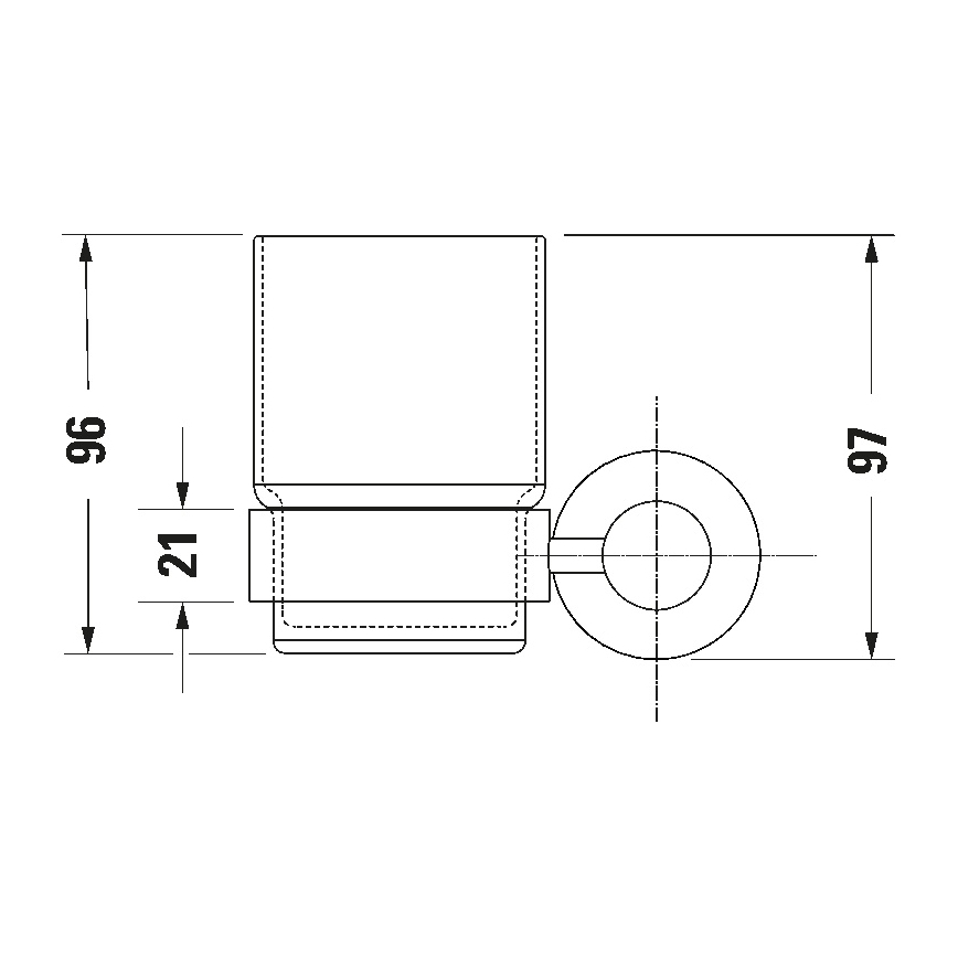 Duravit 99191000 - Stenski nosilec za zobne ščetke D-CODE, levi, sijajni krom