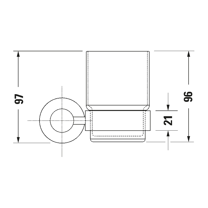 Duravit 99201000 - Stensko držalo za zobne ščetke D-CODE, desno, sijajni krom