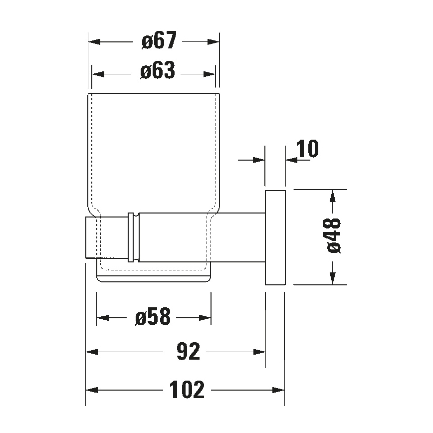 Duravit 99204600 - Stensko držalo za zobne ščetke D-CODE desna mat črna