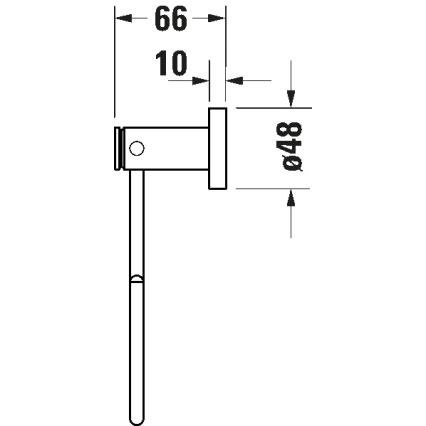 Duravit 99214600 - Stensko držalo za brisače D-CODE, mat črne barve