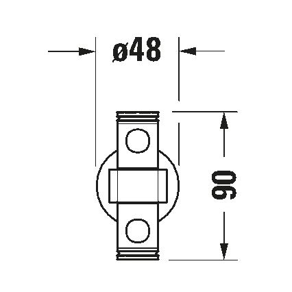 Duravit 99221000 - Stenski obešalnik za brisače D-CODE 44,7 cm, sijajni krom