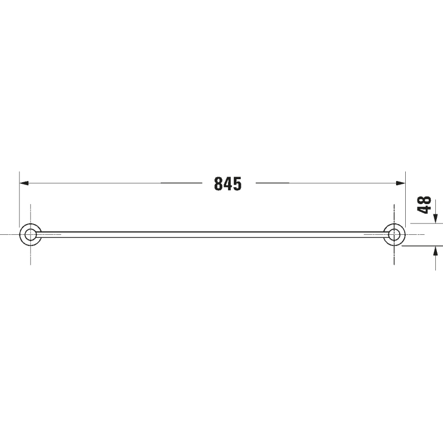Duravit 99231000 - Stenski obešalnik za brisače D-CODE 84,5 cm, sijajni krom