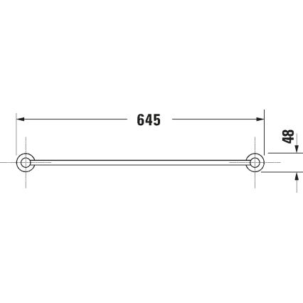 Duravit 99244600 - Stenski obešalnik za brisače D-CODE 64,5 cm matna črna