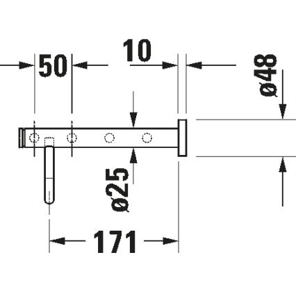 Duravit 99251000 - Stenski obešalnik za brisače D-CODE 65 cm sijajni krom
