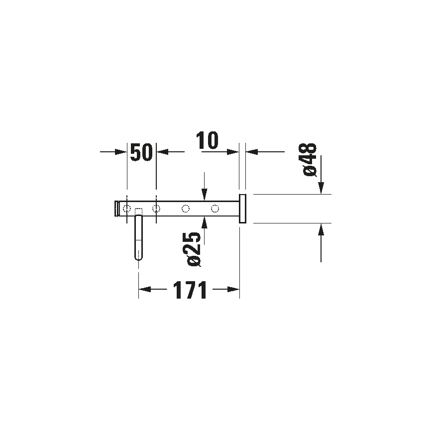 Duravit 99251000 - Stenski obešalnik za brisače D-CODE 65 cm sijajni krom