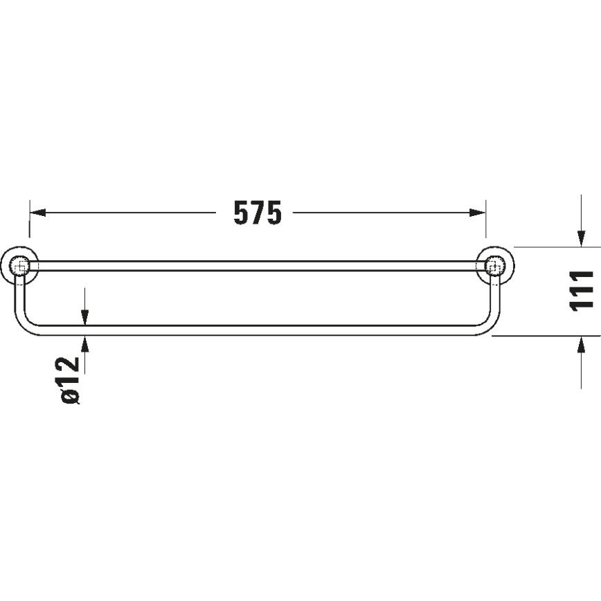 Duravit 99251000 - Stenski obešalnik za brisače D-CODE 65 cm sijajni krom