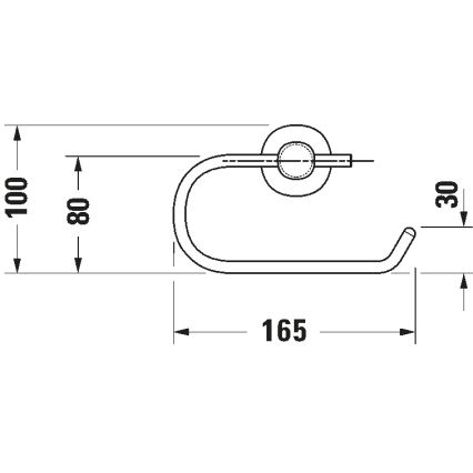 Duravit 99261000 - Držalo za toaletni papir D-CODE, poliran krom