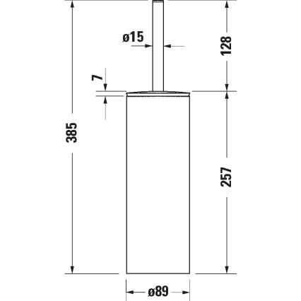 Duravit 99281000 - Samostoječa WC krtača D-CODE poliran krom